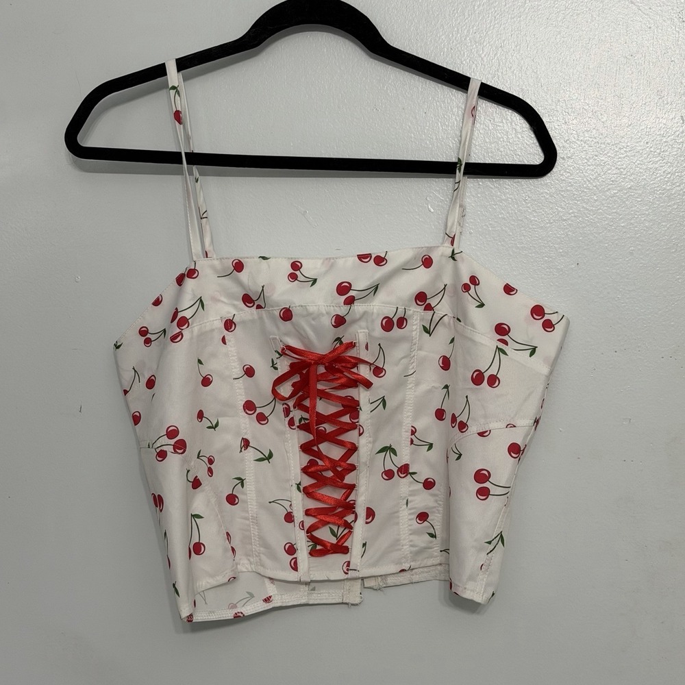Unbranded Y2K Coquette Tomato Girl Cottagecore Rockabilly Cherry Large Corset
